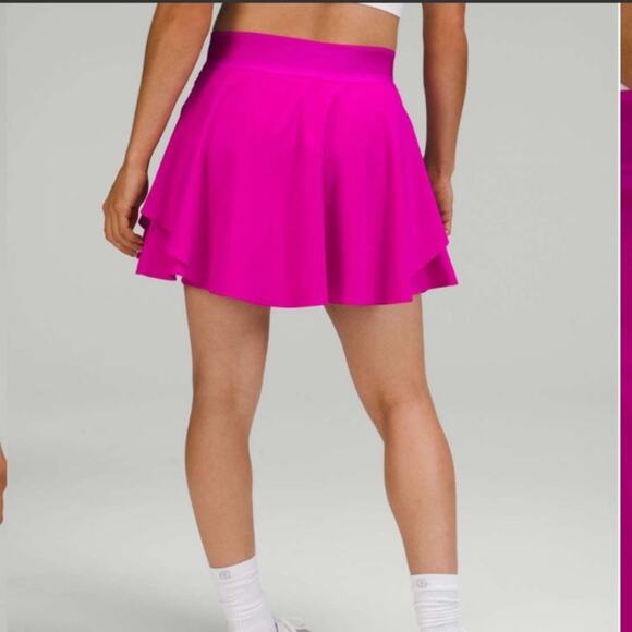 Lululemon Court Rival Hot Pink Perforated Skirt Skort Purple Pink size 2 - Picture 4 of 10